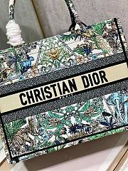 Dior medium book tote white multicolor embroidery bag - 6