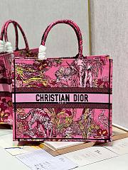 Dior large book tote celestial pink multicolor embroidery bag - 1