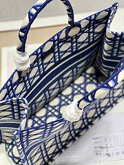 Dior large blue caro embroidery bag - 2