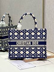 Dior medium blue caro embroidery bag - 1