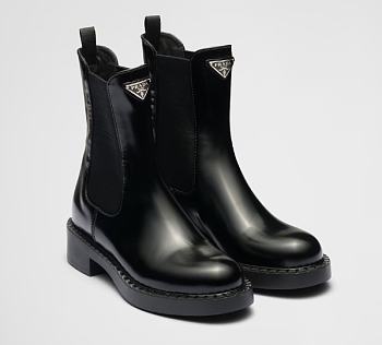 Prada brushed leather booties