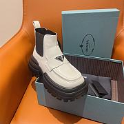 Prada platform white boots - 5