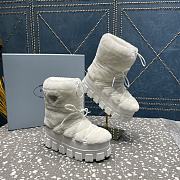 Prada White Fur Doposci Boots - 1