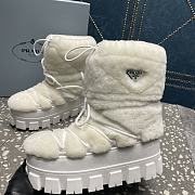 Prada White Fur Doposci Boots - 5