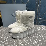 Prada White Fur Doposci Boots - 6