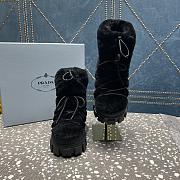 Prada Black Fur Doposci Boots - 3