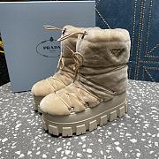 Prada Beige Fur Doposci Boots - 4