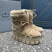 Prada Beige Fur Doposci Boots - 6