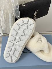 Prada white shearling slippers - 2