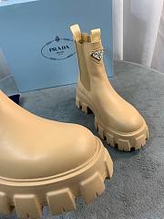 Prada beige brushed leather booties - 6