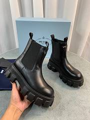 Prada black brushed leather booties - 4