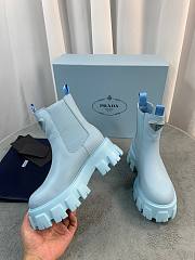 Prada blue brushed leather booties - 2