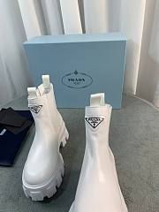 Prada white brushed leather booties - 2