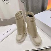 Givenchy Shark Lock cream leather ankle boots - 4