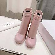 Givenchy Shark Lock pink leather ankle boots - 6