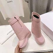 Givenchy Shark Lock pink leather ankle boots - 3