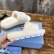 Prada white shearling sandals  - 3