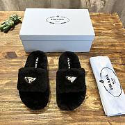 Prada black shearling sandals - 3