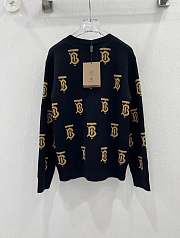 Burberry Monogram intarsia-knit cardigan （ brown/black） - 6