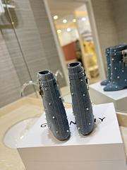 Givenchy Shark perl denim short boots - 4