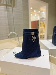 Givenchy Shark blue rhinestone short boots - 1