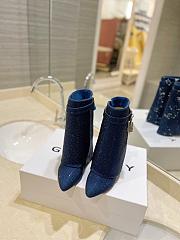 Givenchy Shark blue rhinestone short boots - 3