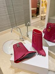 Givenchy Shark pink rhinestone short boots - 6