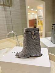 Givenchy Shark silver rhinestone short boots - 1