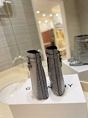 Givenchy Shark silver rhinestone short boots - 4