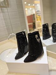 Givenchy Shark black  rhinestone short boots - 5