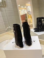 Givenchy Shark black  rhinestone short boots - 4