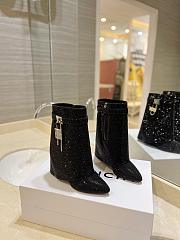 Givenchy Shark black  rhinestone short boots - 3