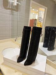 Givenchy Shark black rhinestone boots - 6