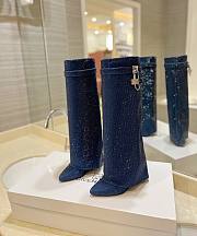 Givenchy Shark blue rhinestone boots - 1