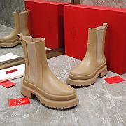 Valentino chelsea beige leather boots - 5