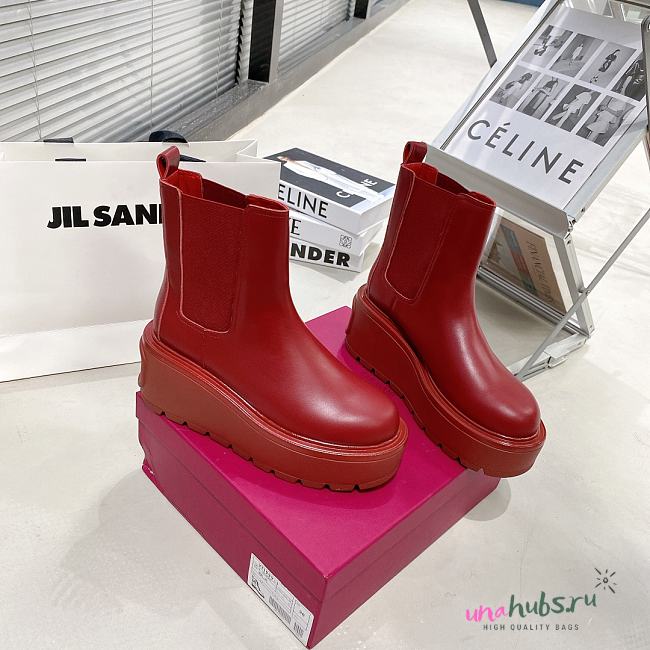 Valentino garavani platform red boots - 1