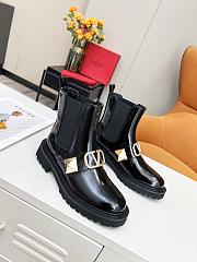 Valentino garavani logo rockstud boots - 5