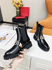 Valentino garavani logo rockstud boots - 2