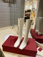 Valentino logo medium white boots - 2