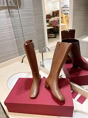 Valentino logo medium brown boots - 3