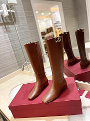 Valentino logo medium brown boots - 5