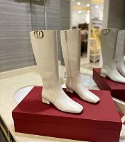 Valentino logo medium white boots - 1