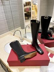 Valentino logo medium black boots - 5