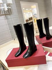 Valentino logo medium black boots - 4