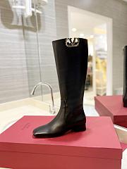 Valentino logo medium black boots - 3