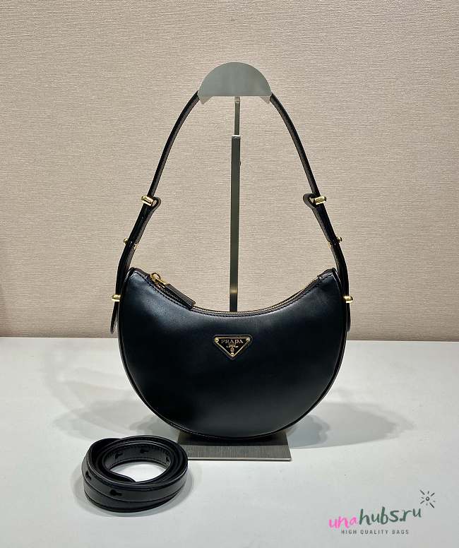 Prada Arqué black leather shoulder bag - 1