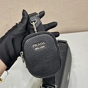 Prada logo plaque crossbody black bag - 4