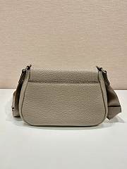 Prada logo plaque crossbody beige bag - 4