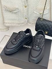 Chanel black leather shoes  - 4