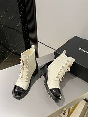 Chanel white pearl boots - 2